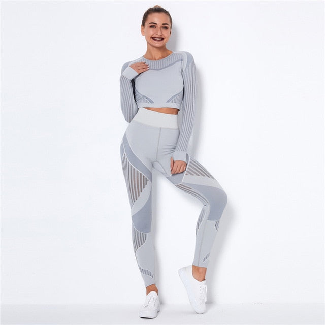 Hollow Out Seamless Yoga Set