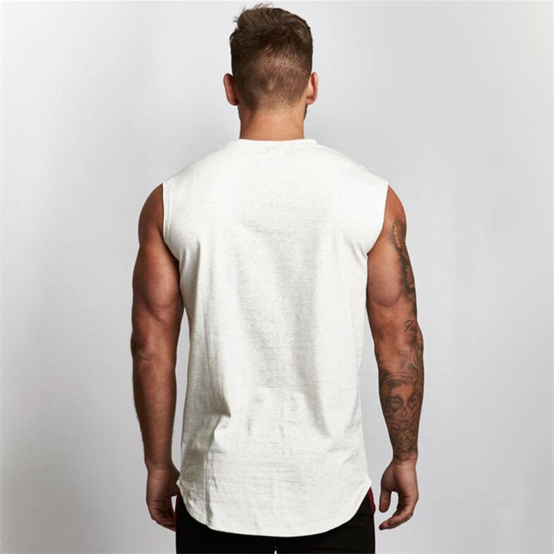 V Neck Cotton Bodybuilding Tank Top