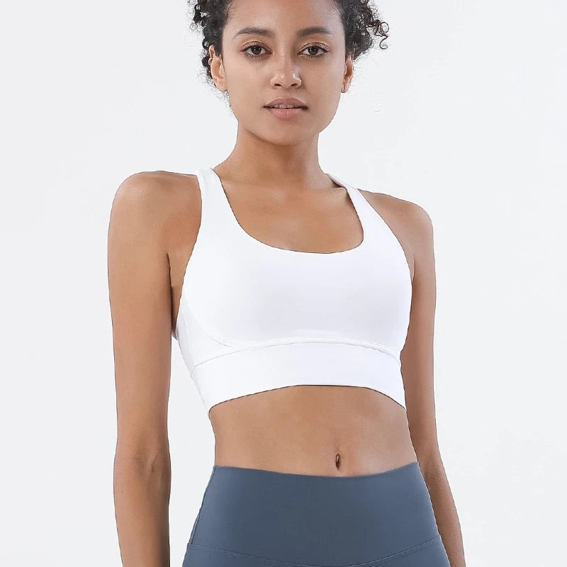 Nylon Women Fitness Yoga Sports Bra